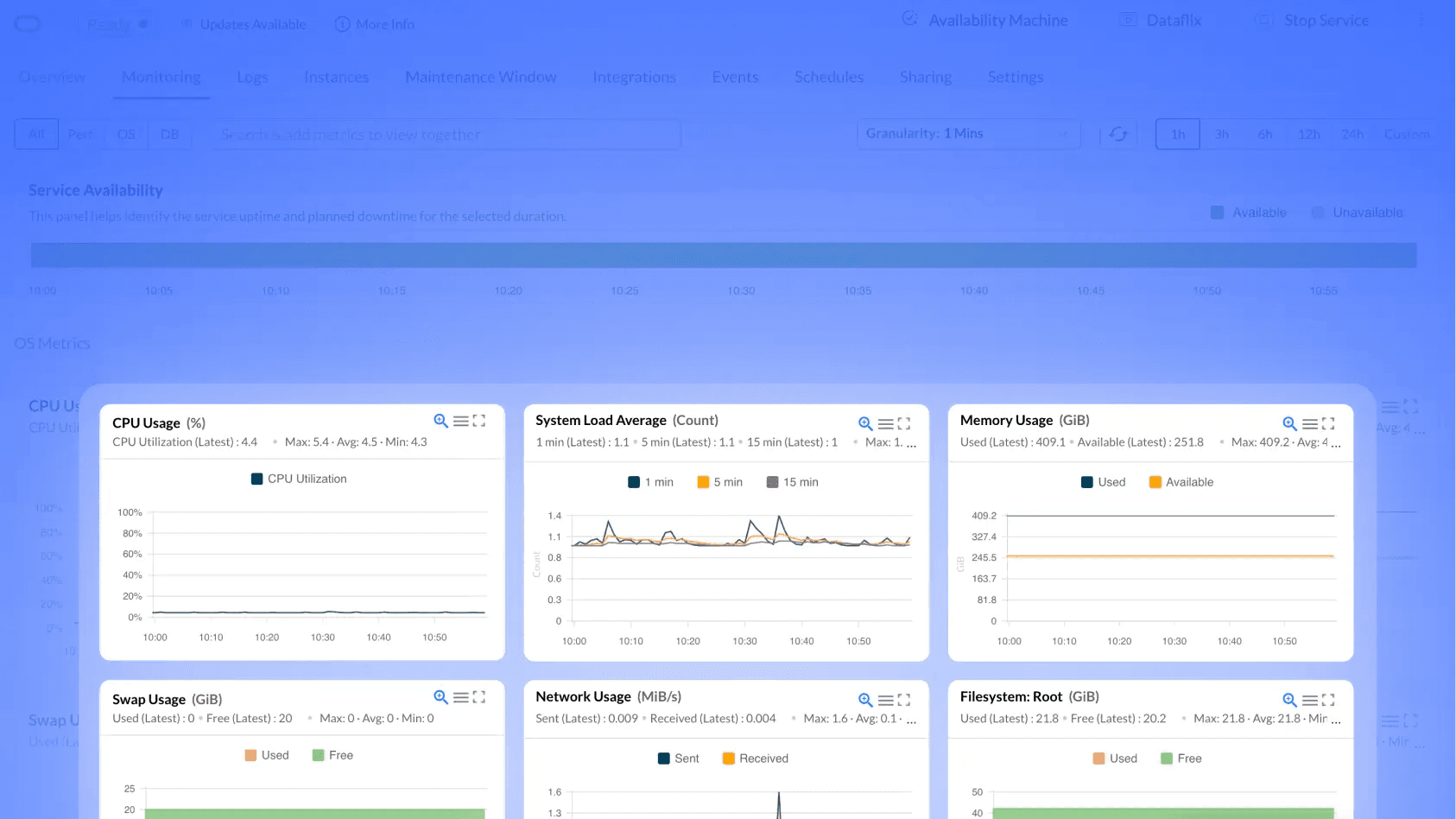 Monitoring screenshot