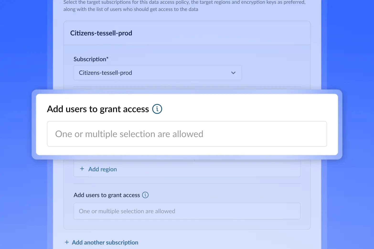 Tessell console: User and group access