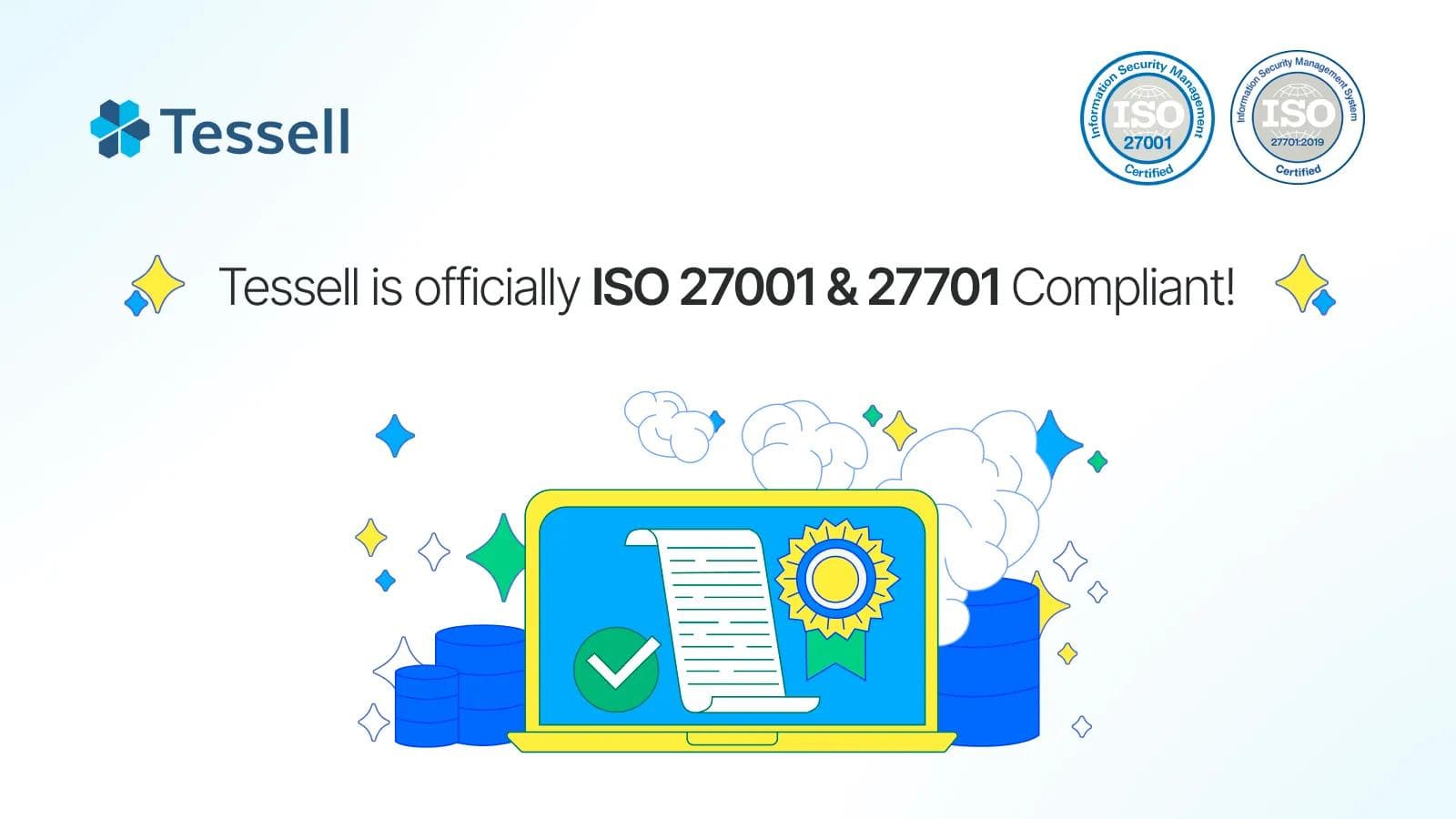 Tessell Awarded ISO 27001 and 27701 Certifications
